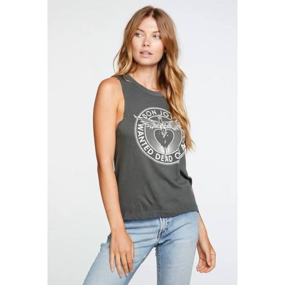Chaser Bon Jovi Wanted Dead or Alive Muscle Tank Size Small - Picture 2 of 9